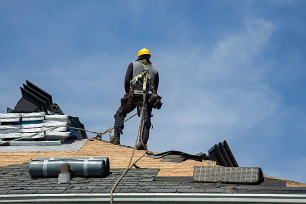 Professional Roofing technician working in Olivet, MI